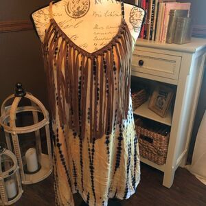 Tie Dye Fringe Dress